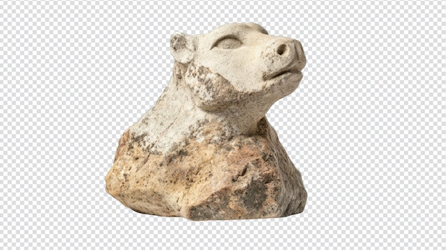 Stylische, handgefertigte kleine Steinskulptur eines Tieres, ideal für künstlerische Dekoration und Innenarchitektur
