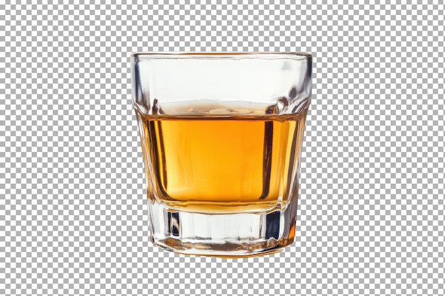 Stylisches Schussglas mit glattem Tequila, perfekt für Feiern mit isoliertem, durchsichtigem Hintergrund