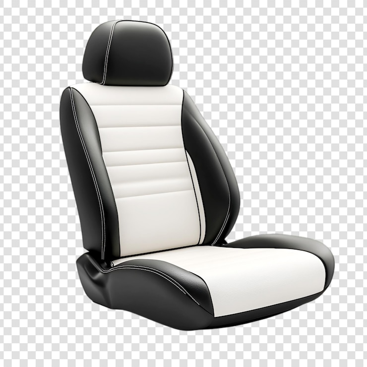 PSD stylish black and white car seat design luxury interior