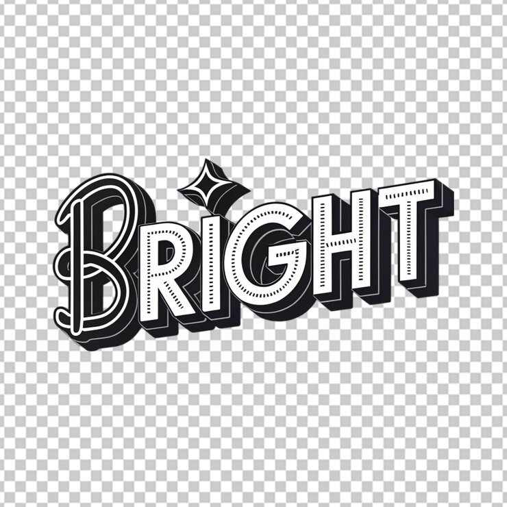 PSD stylish bright text design with retro lights effect