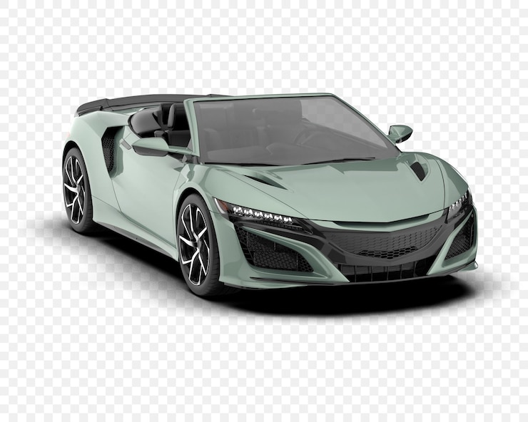 PSD stylish green sports car