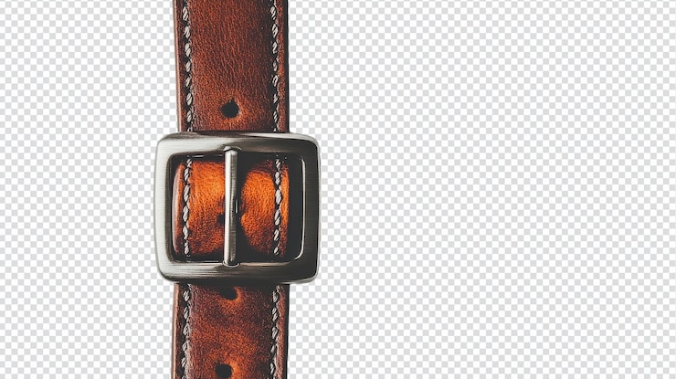 PSD stylish leather belt with an elegant buckle ideal for fashion accessories and outfit enhancements