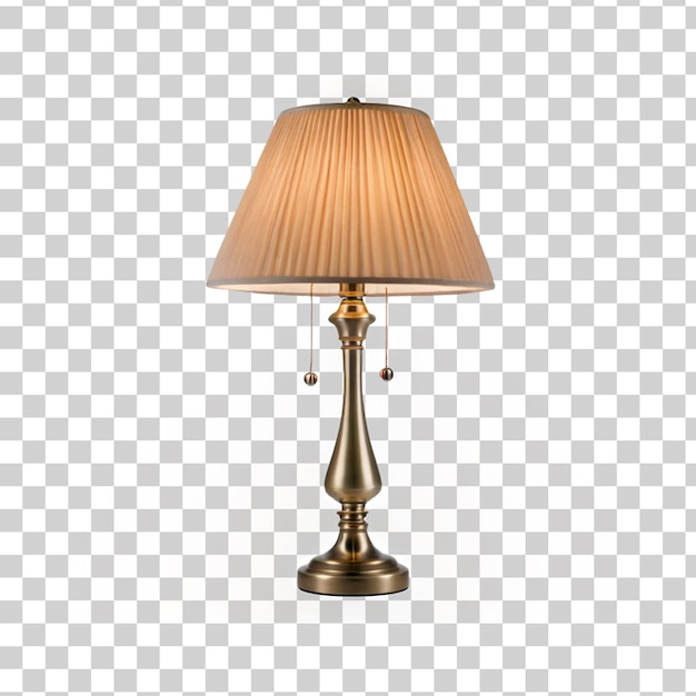 stylish table lamp design isolated on clear transparent background