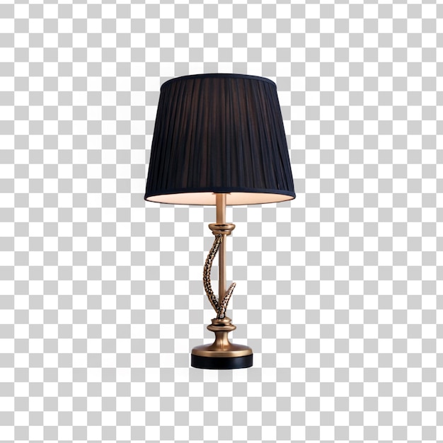 Stylish table lamp design isolated on clear transparent background