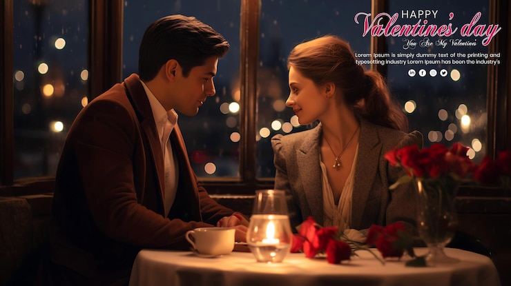 PSD stylish valentines day backgrounds readytouse templates