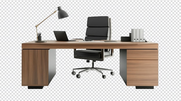 Stylish Workspace Setup con una sedia da scrivania moderna e una lampada ambientale per un ambiente produttivo di home office