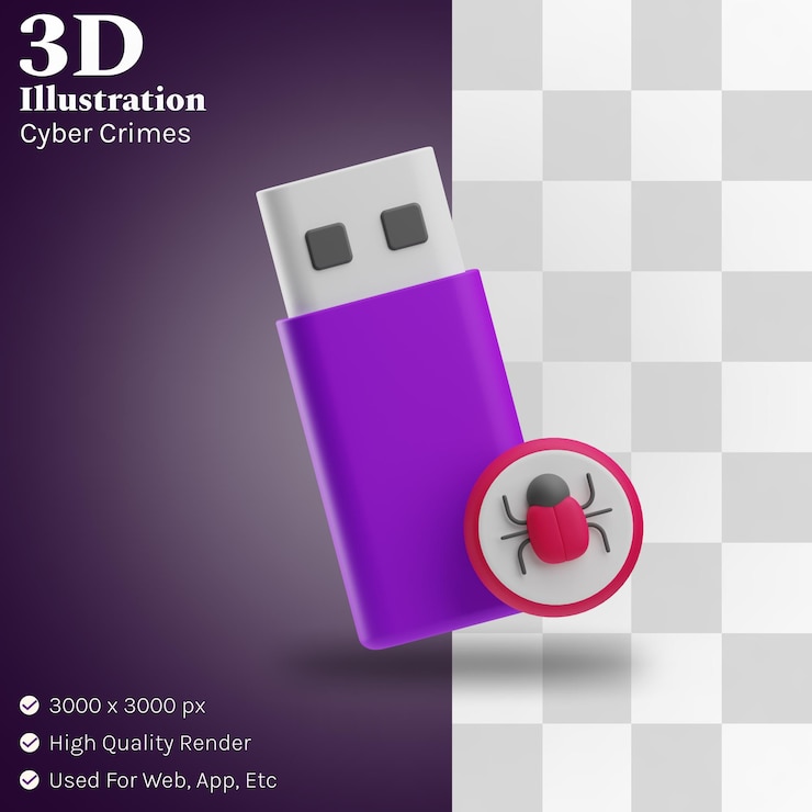 PSD stylo lecteur illustration 3d