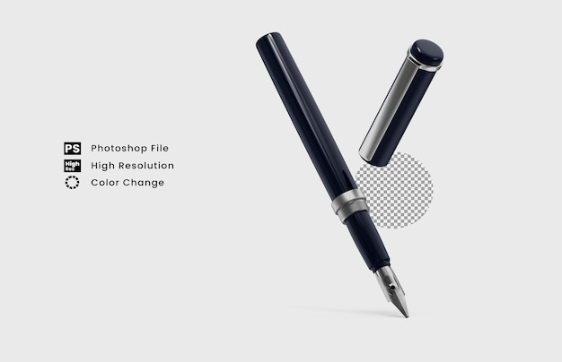 PSD stylo plume de rendu 3d
