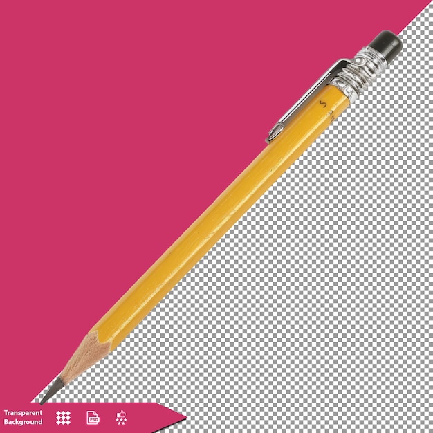 PSD un stylo rose et noir est montré avec un fond rose