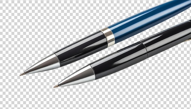 PSD stylos à bille noirs isolés sur un fond transparent