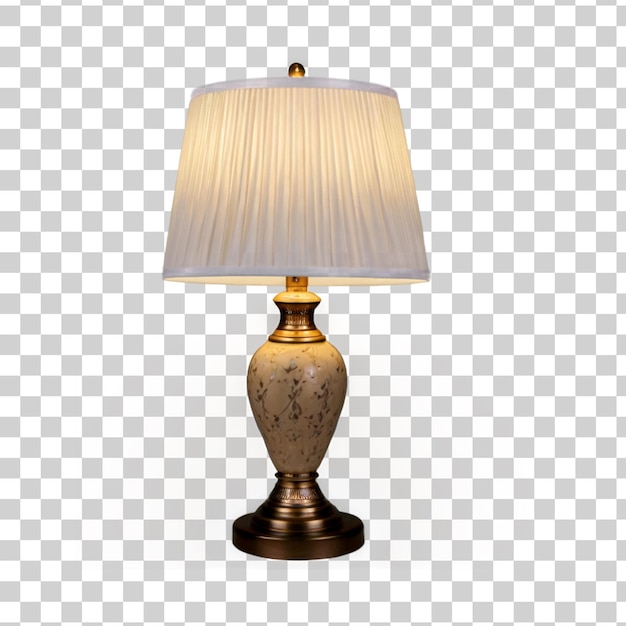 Stylový návrh stolní lampy izolovaný na čistém průhledném pozadí