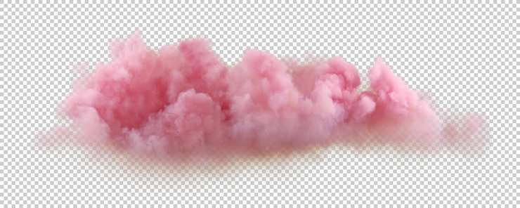 PSD suavidad atmósfera de nubes nocturnas sobre fondos transparentes representación 3d