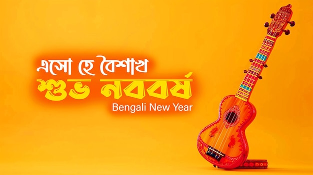 PSD subho nobo borsho ou bengali bonne année à la bannière de félicitations