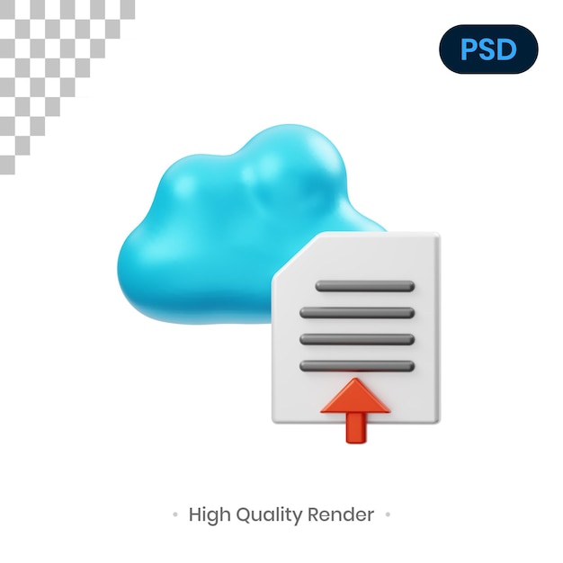 Subir ilustración 3d render premium psd