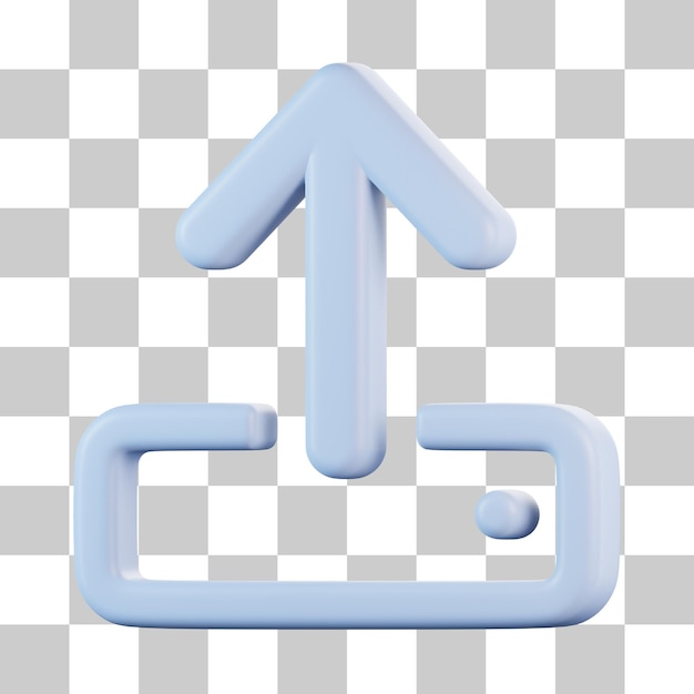 Subir a la línea de disco duro icono 3D
