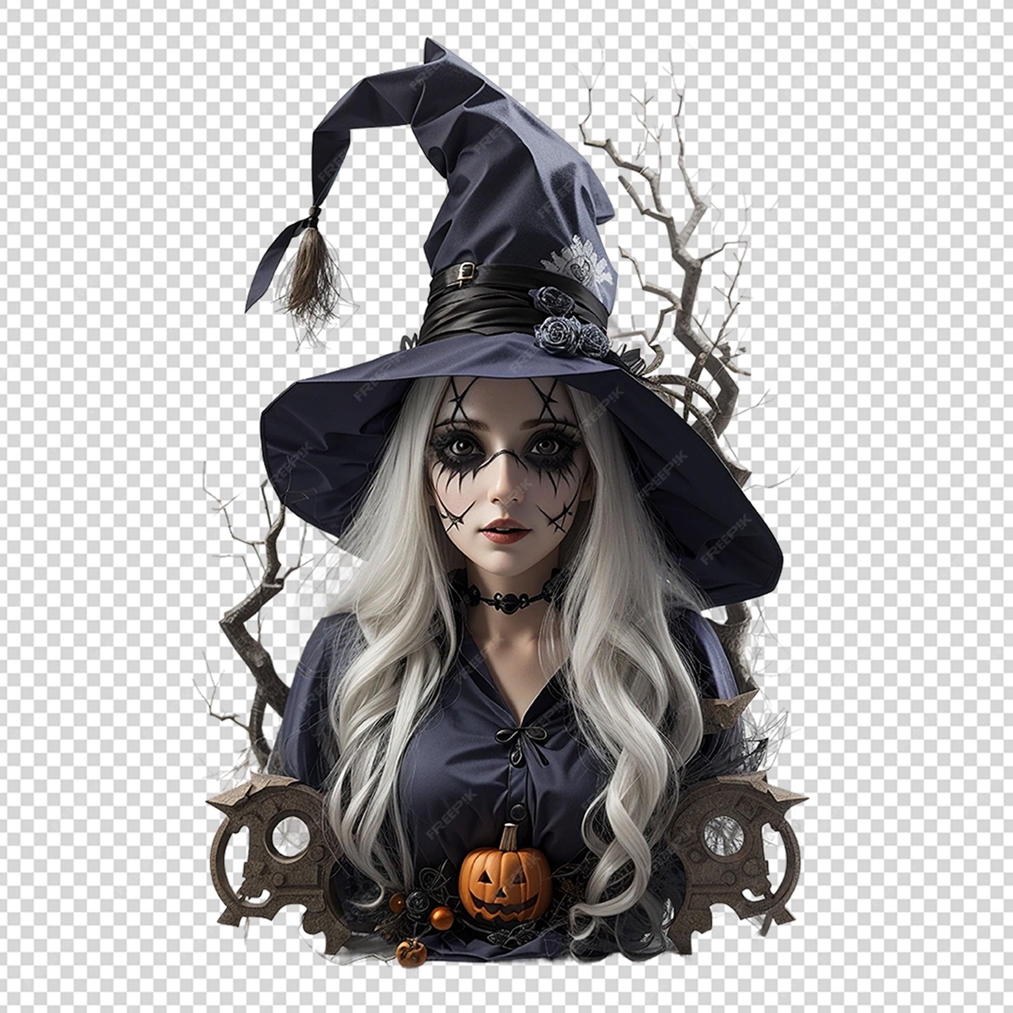 Sublimação de clipart de bruxa assustadora de halloween