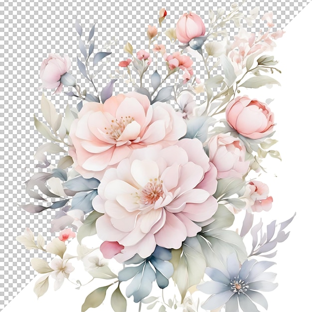 PSD sublimación de flores clipart floral y decoración de bodas