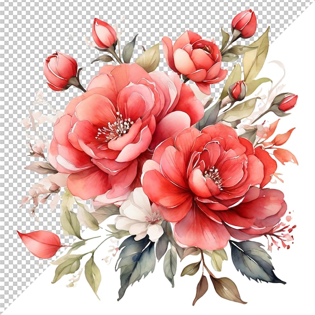 PSD sublimación de flores clipart floral y decoración de bodas