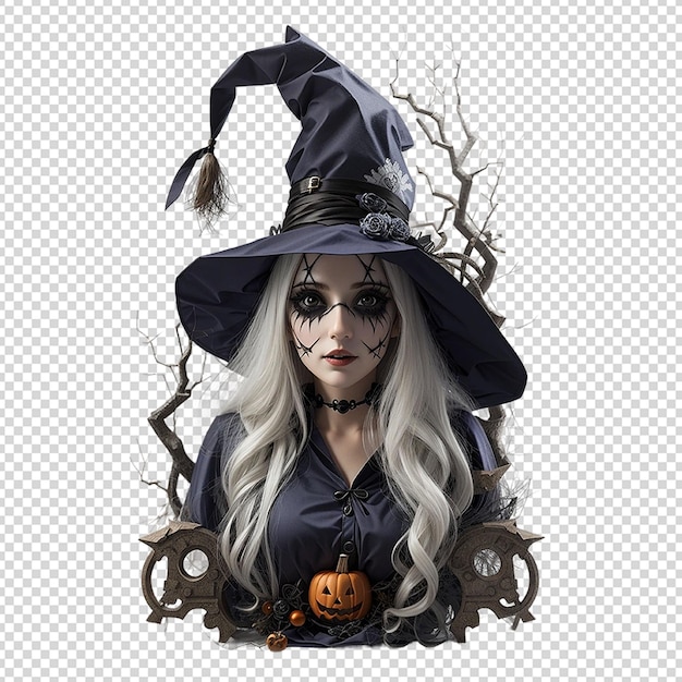 sublimazione del clipart della strega di Halloween inquietante