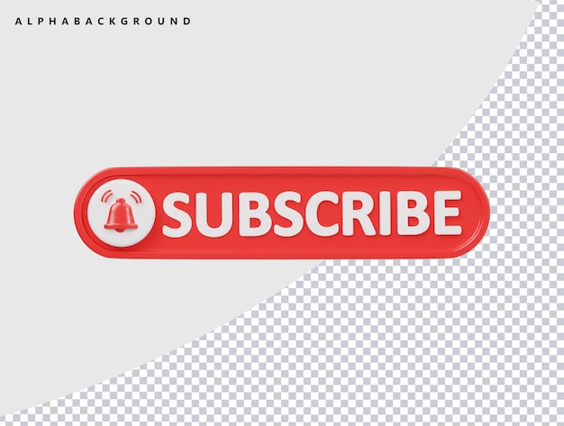 Subscribe icon 3d render illustraion