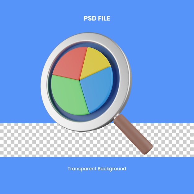 suchanalyse 3d-rendering symbol illustration analyse