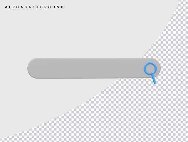 Suche nach dem Symbol für eine 3D-Render-Illustration