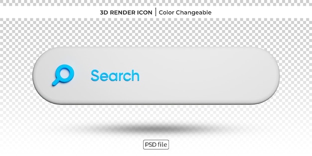 Suchleiste 3d-renderfarbe veränderbares symbol