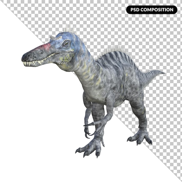 Suchomimus Dinosaurier isoliert 3D-Rendering