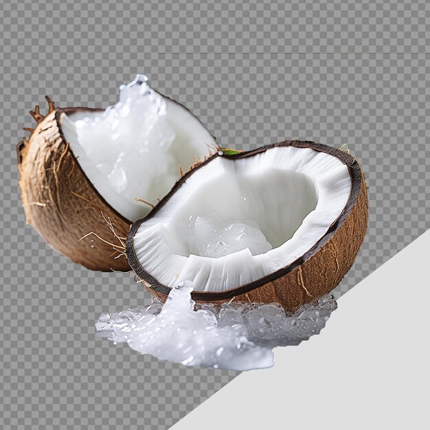 PSD suco de coco png isolado em fundo transparente