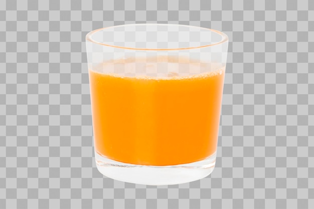 Suco de laranja em vidro