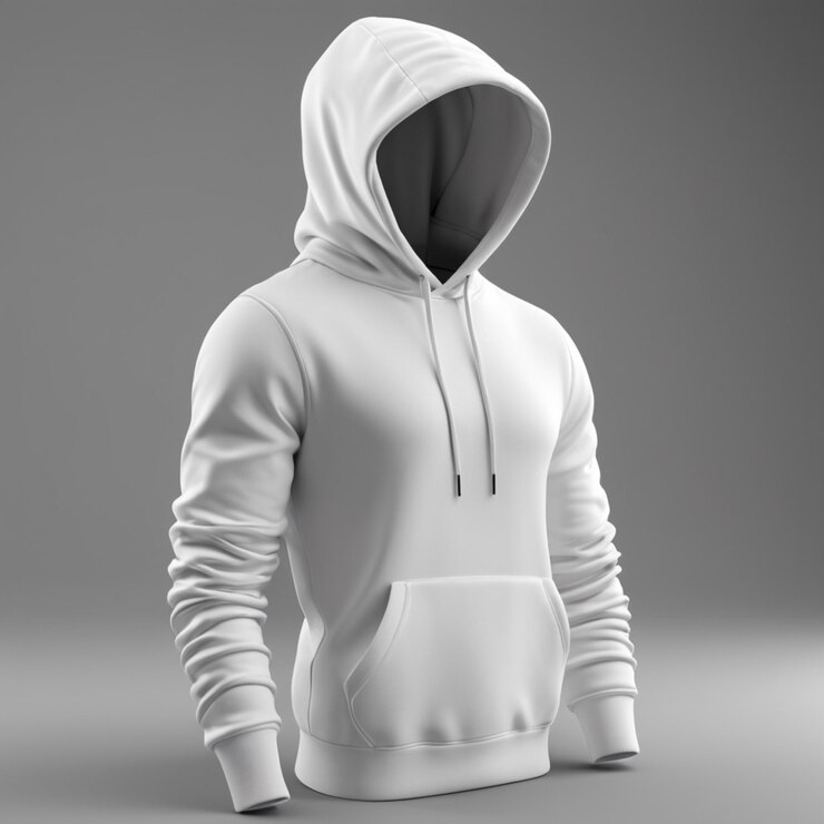 PSD una sudadera blanca con una capucha que dice " capucha "