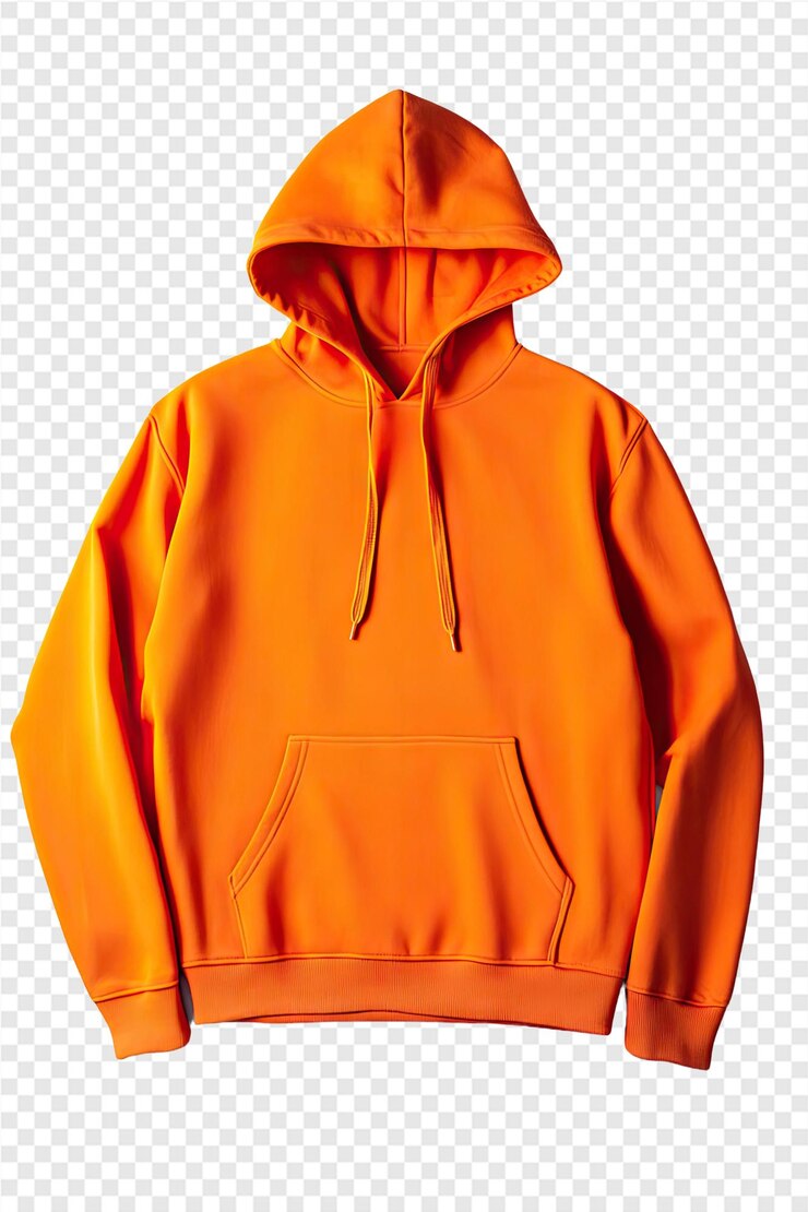 PSD sudadera con capucha naranja para hombres