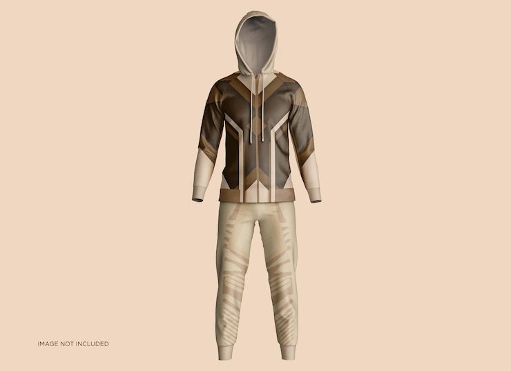 PSD sudadera con capucha raglan fullzipper pantalones