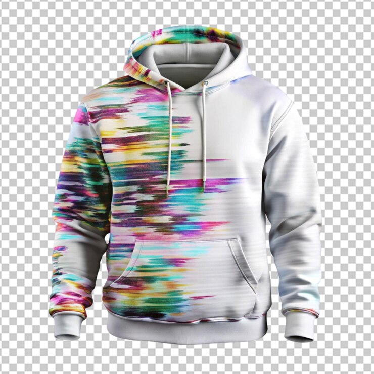 PSD una sudadera de invierno colorida en un fondo transparente generada por ai