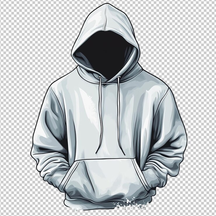 PSD una sudadera marrón con una capucha en la parte superior sobre un fondo transparente