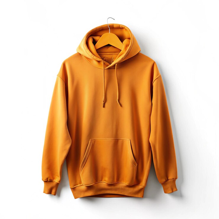 PSD una sudadera naranja con una sudadera que dice quot t camisa quot
