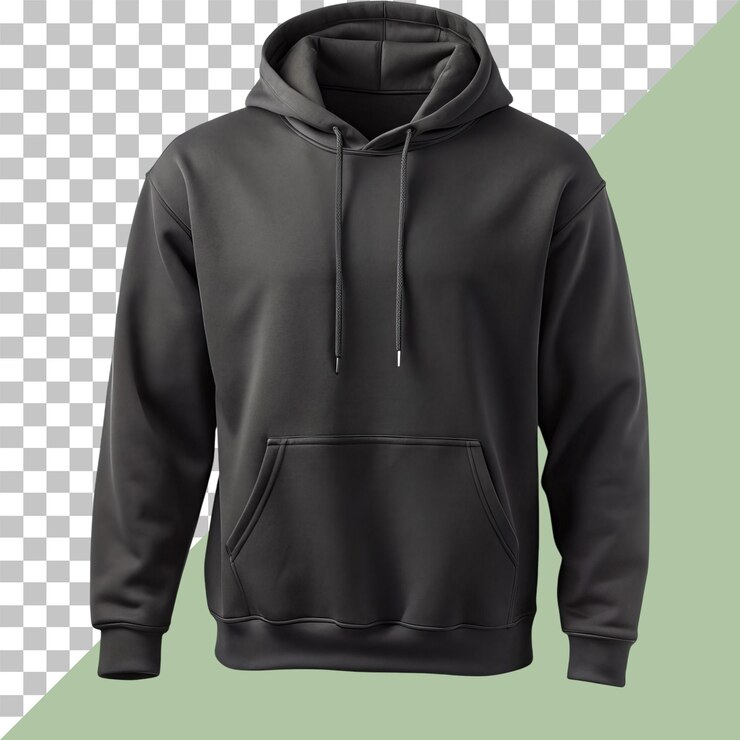 PSD una sudadera negra con una sudadera con capucha