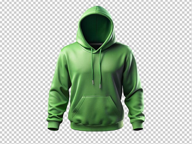 PSD una sudadera verde con capucha