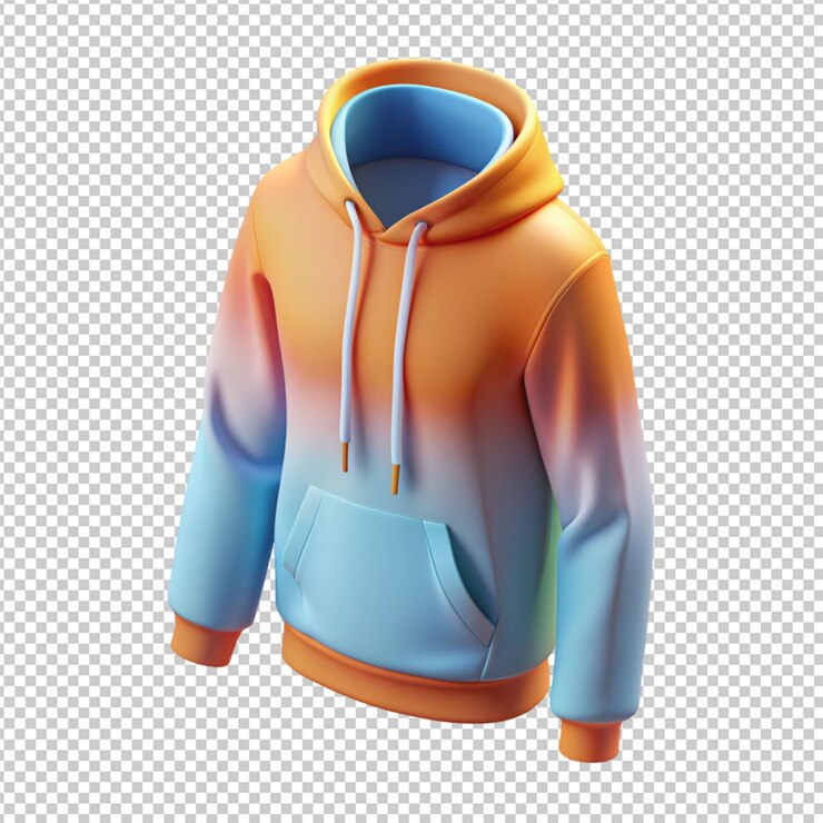 PSD sudaderas con capucha oscuras en un fondo transparente