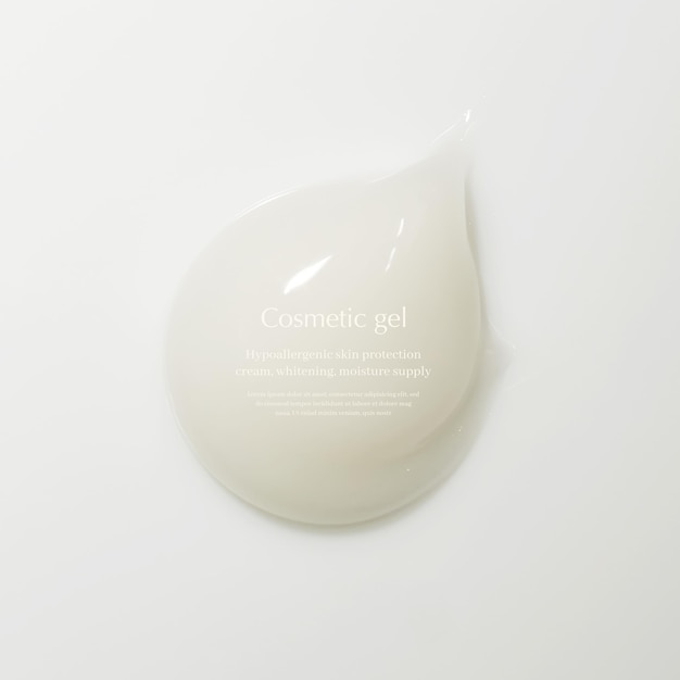 PSD suero de belleza textura de gel gel cosmético transparente de alta calidad en el fondo