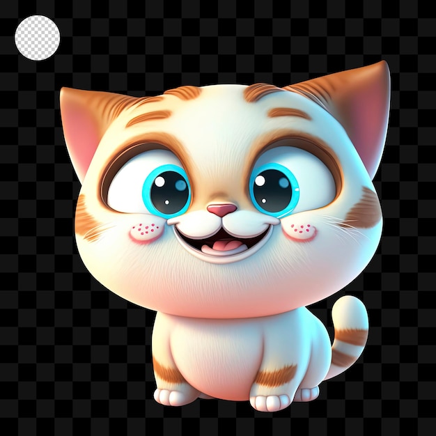 Süße Katze Cartoon, 3D-Darstellung