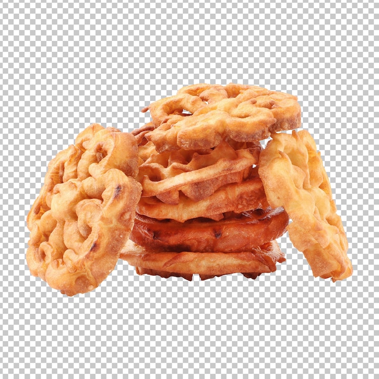 PSD süße, leckere rosenplätzchen, isolierte darstellung
