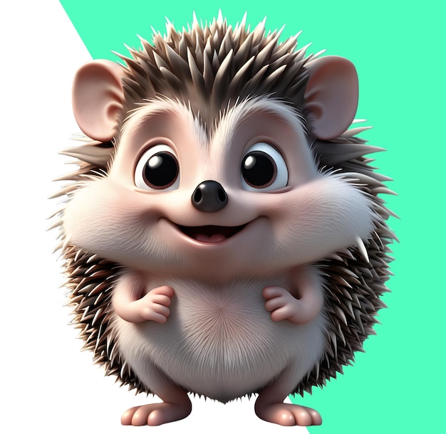 PSD süßer 3d-igel