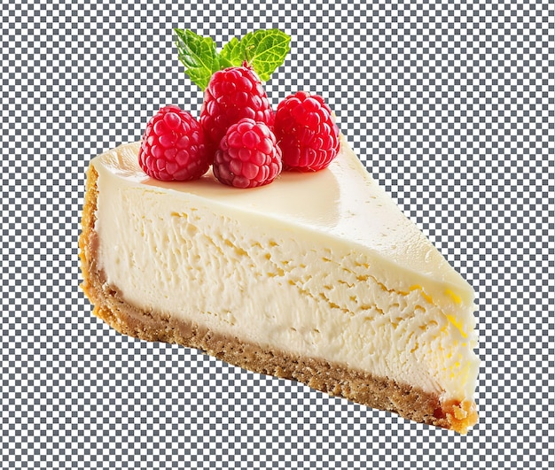 Süßer Käsekuchen auf durchsichtigem Hintergrund