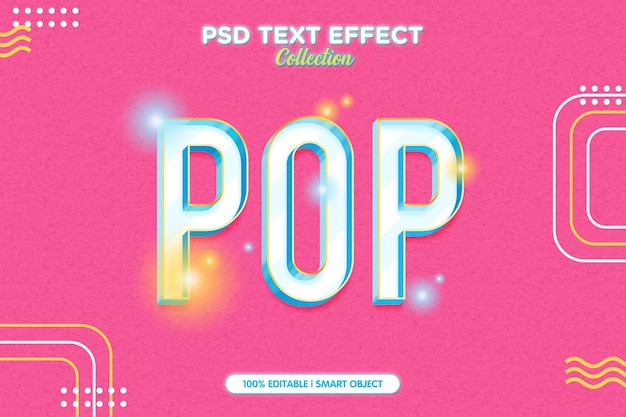 PSD süßer pop-texteffekt