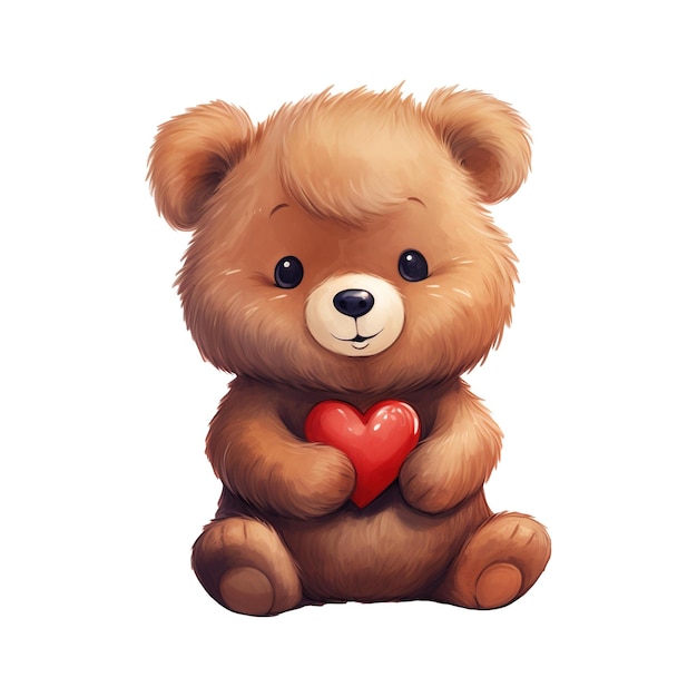 PSD süßer valentinstag teddybär liebenswürdiger und pelziger symbol der zuneigung
