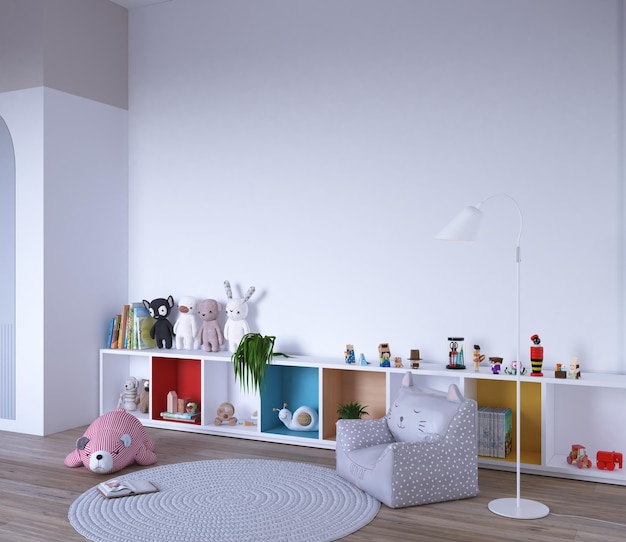 süßes kinderzimmer mit wandmodell