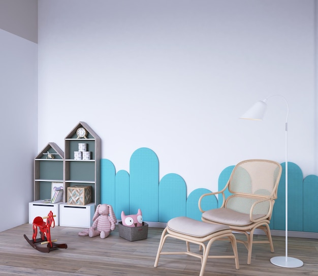 süßes kinderzimmer mit wandmodell
