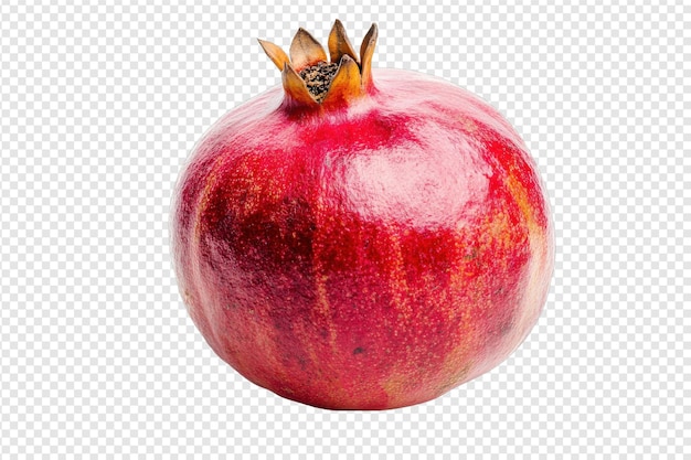 Süßes und tartes Granatapfel mit Isolierung auf durchsichtigem Hintergrund