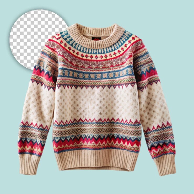 PSD el suéter de navidad feo clipart sobre un fondo transparente